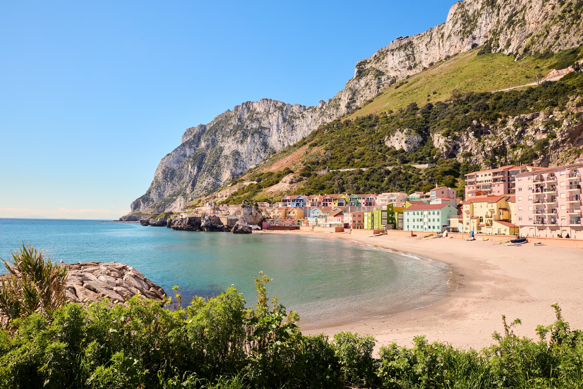 seaside town landscape